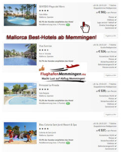 Auswahl Mallorcas Besthotels ab Memmingen