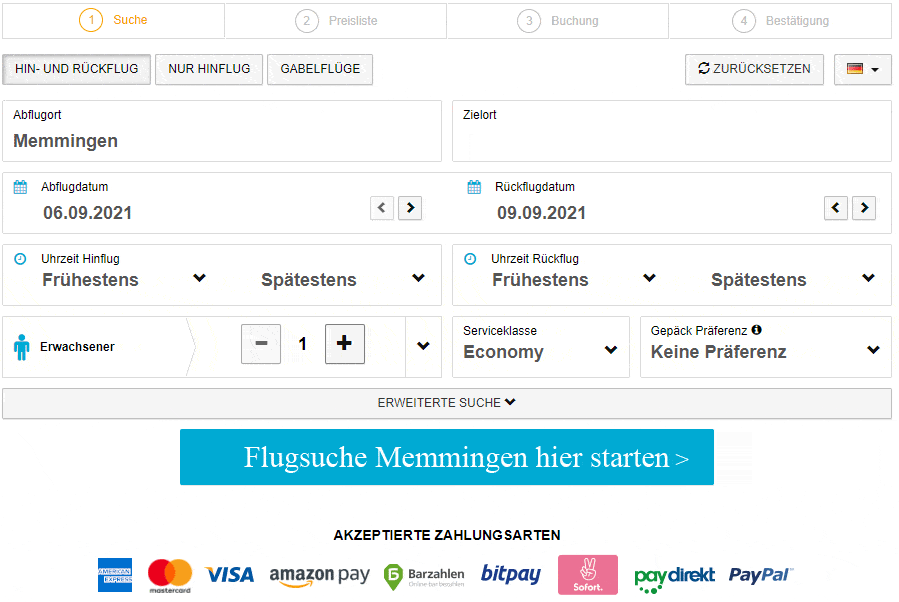 Flugsuche ab Memmingen Flugsuche ab Memmingen